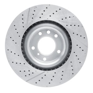Mercedes-Benz G63 AMG Brake Rotor (1) - Front - R1 Concepts - Drilled and Slotted - `13-`18